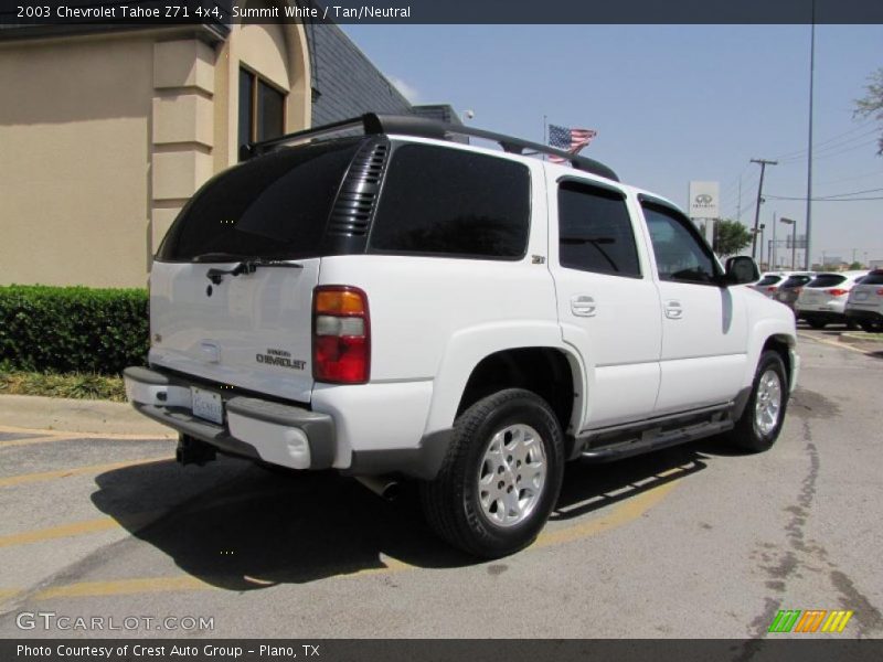 Summit White / Tan/Neutral 2003 Chevrolet Tahoe Z71 4x4