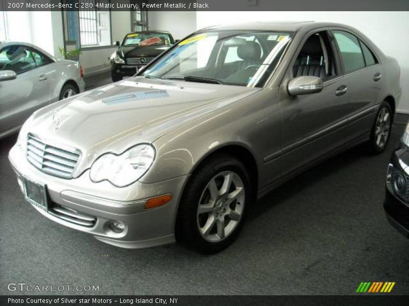 Pewter Metallic / Black 2007 Mercedes-Benz C 280 4Matic Luxury