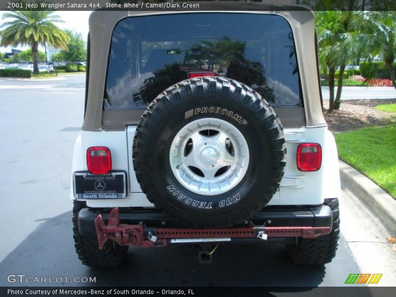 Stone White / Camel/Dark Green 2001 Jeep Wrangler Sahara 4x4
