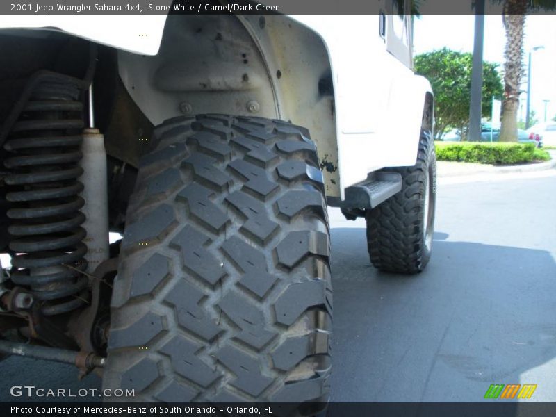 Stone White / Camel/Dark Green 2001 Jeep Wrangler Sahara 4x4