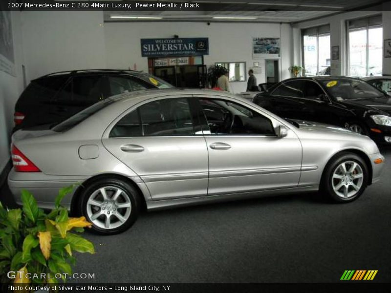 Pewter Metallic / Black 2007 Mercedes-Benz C 280 4Matic Luxury