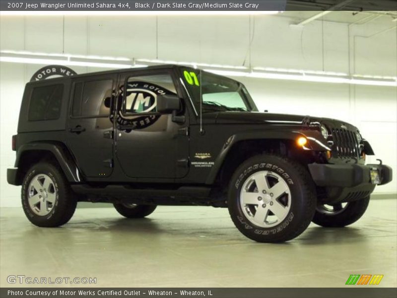 Black / Dark Slate Gray/Medium Slate Gray 2007 Jeep Wrangler Unlimited Sahara 4x4