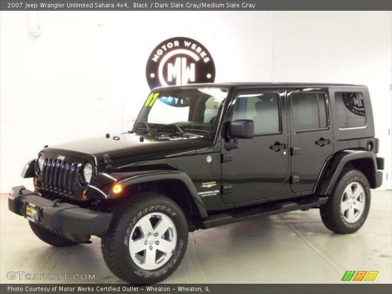 Black / Dark Slate Gray/Medium Slate Gray 2007 Jeep Wrangler Unlimited Sahara 4x4