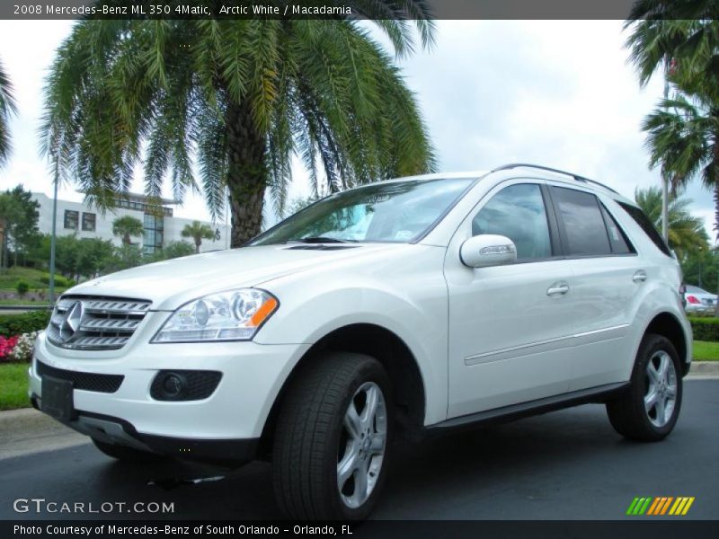 Arctic White / Macadamia 2008 Mercedes-Benz ML 350 4Matic