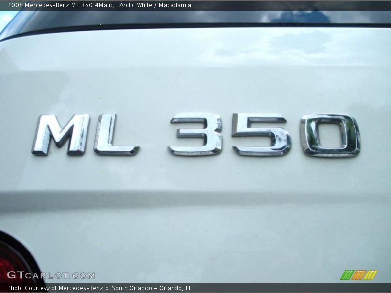 Arctic White / Macadamia 2008 Mercedes-Benz ML 350 4Matic