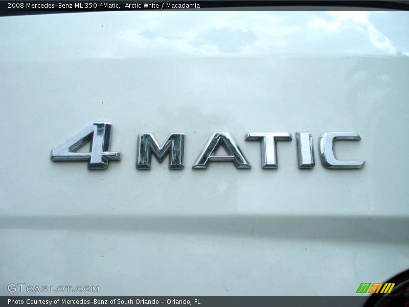 Arctic White / Macadamia 2008 Mercedes-Benz ML 350 4Matic