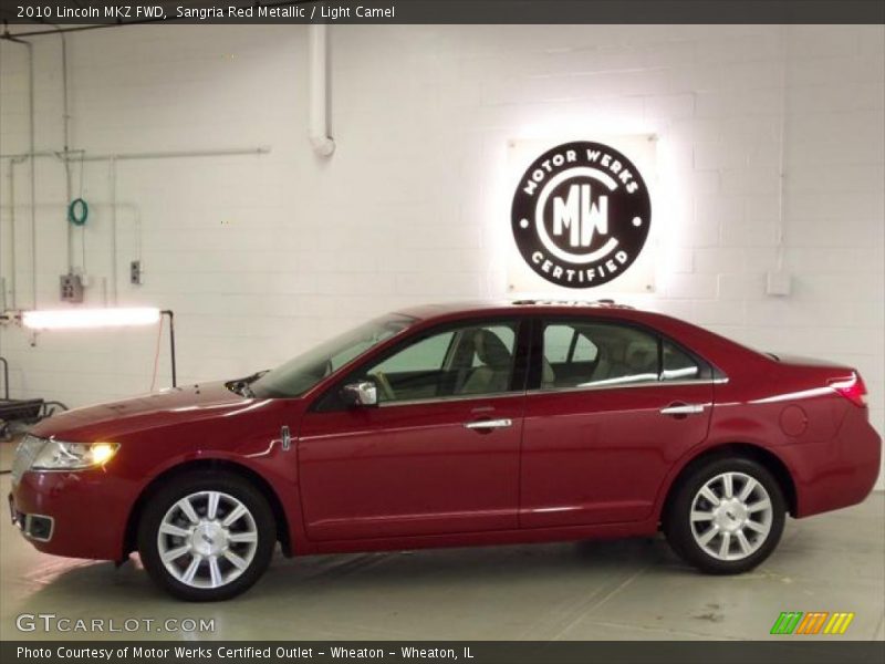 Sangria Red Metallic / Light Camel 2010 Lincoln MKZ FWD