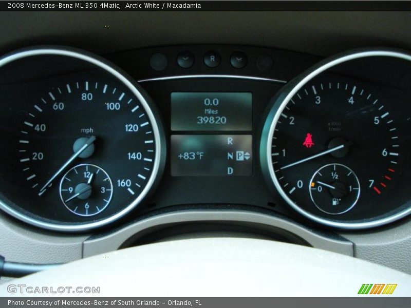 Arctic White / Macadamia 2008 Mercedes-Benz ML 350 4Matic