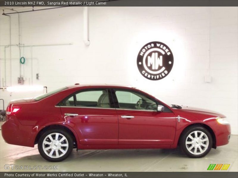 Sangria Red Metallic / Light Camel 2010 Lincoln MKZ FWD