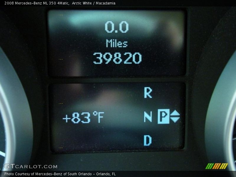 Arctic White / Macadamia 2008 Mercedes-Benz ML 350 4Matic