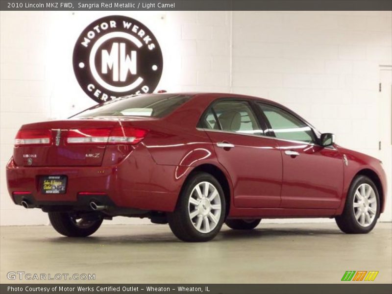 Sangria Red Metallic / Light Camel 2010 Lincoln MKZ FWD