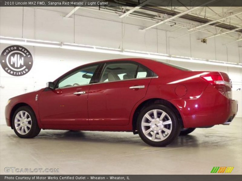 Sangria Red Metallic / Light Camel 2010 Lincoln MKZ FWD