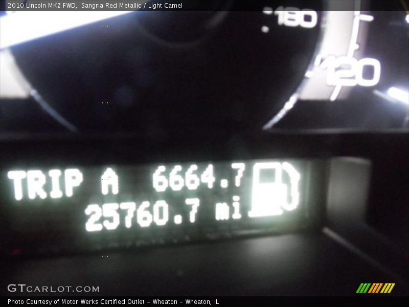 Sangria Red Metallic / Light Camel 2010 Lincoln MKZ FWD