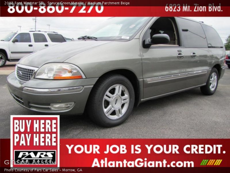 Spruce Green Metallic / Medium Parchment Beige 2002 Ford Windstar SEL