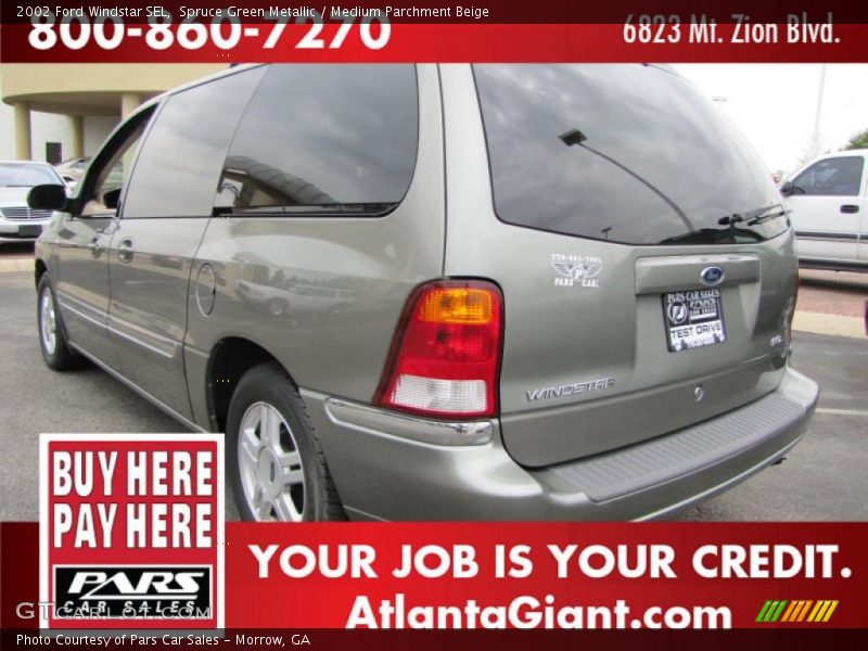 Spruce Green Metallic / Medium Parchment Beige 2002 Ford Windstar SEL