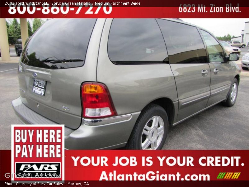 Spruce Green Metallic / Medium Parchment Beige 2002 Ford Windstar SEL