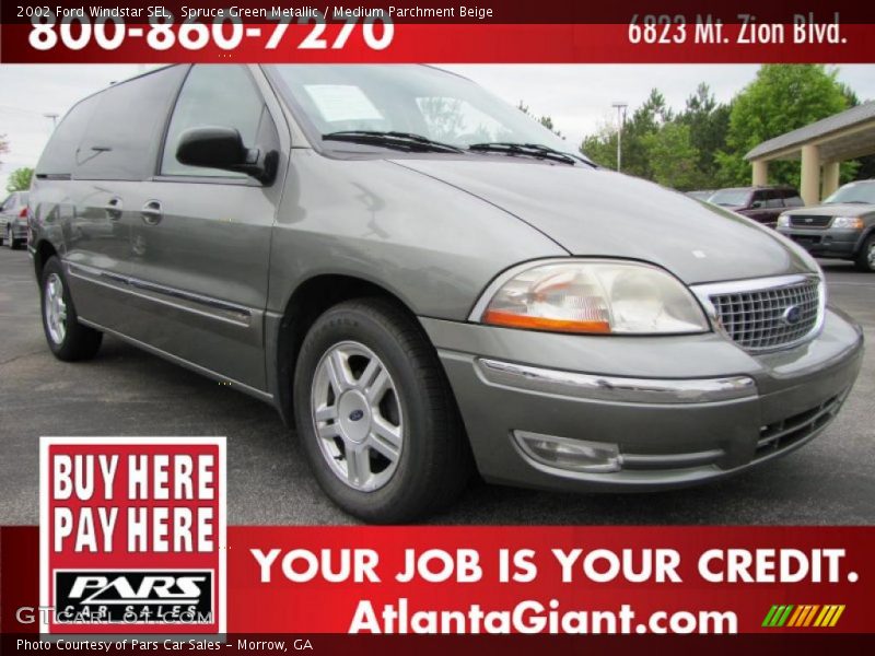Spruce Green Metallic / Medium Parchment Beige 2002 Ford Windstar SEL