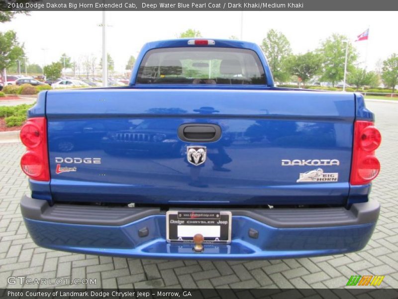 Deep Water Blue Pearl Coat / Dark Khaki/Medium Khaki 2010 Dodge Dakota Big Horn Extended Cab