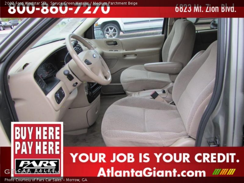 Spruce Green Metallic / Medium Parchment Beige 2002 Ford Windstar SEL