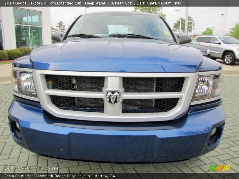 Deep Water Blue Pearl Coat / Dark Khaki/Medium Khaki 2010 Dodge Dakota Big Horn Extended Cab