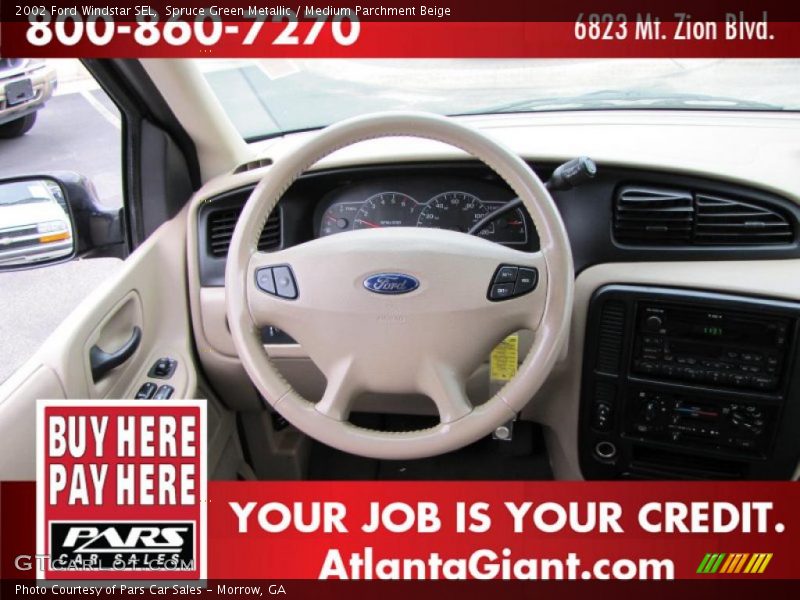 Spruce Green Metallic / Medium Parchment Beige 2002 Ford Windstar SEL