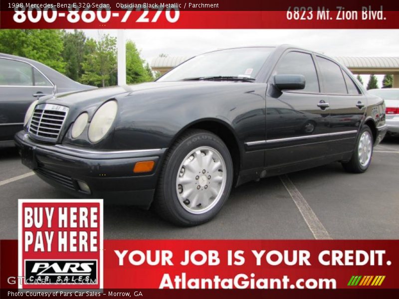 Obsidian Black Metallic / Parchment 1998 Mercedes-Benz E 320 Sedan