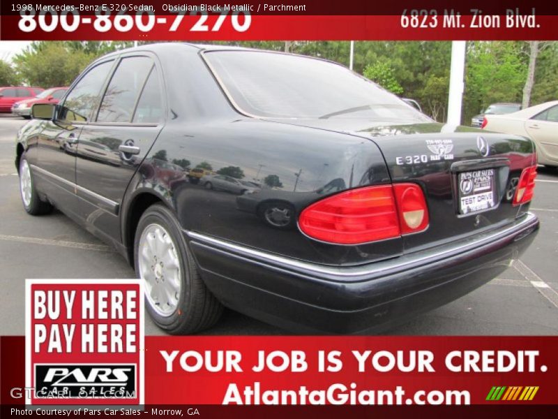 Obsidian Black Metallic / Parchment 1998 Mercedes-Benz E 320 Sedan