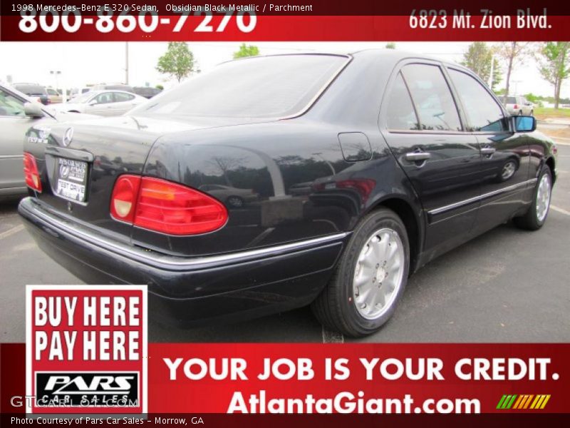 Obsidian Black Metallic / Parchment 1998 Mercedes-Benz E 320 Sedan