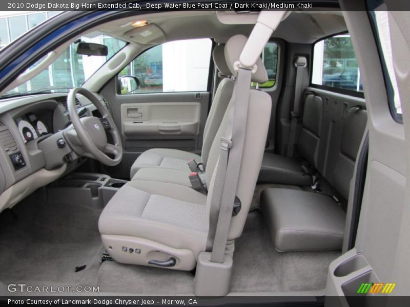 Deep Water Blue Pearl Coat / Dark Khaki/Medium Khaki 2010 Dodge Dakota Big Horn Extended Cab