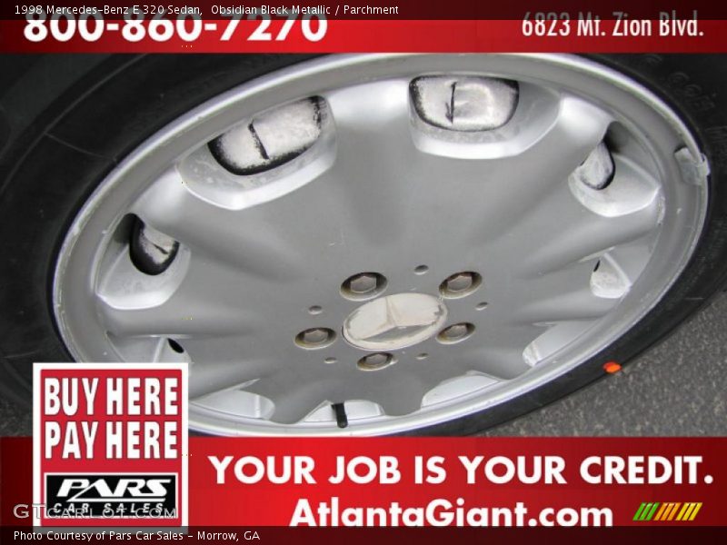 Obsidian Black Metallic / Parchment 1998 Mercedes-Benz E 320 Sedan