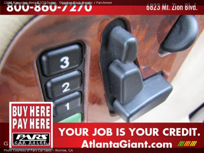 Obsidian Black Metallic / Parchment 1998 Mercedes-Benz E 320 Sedan