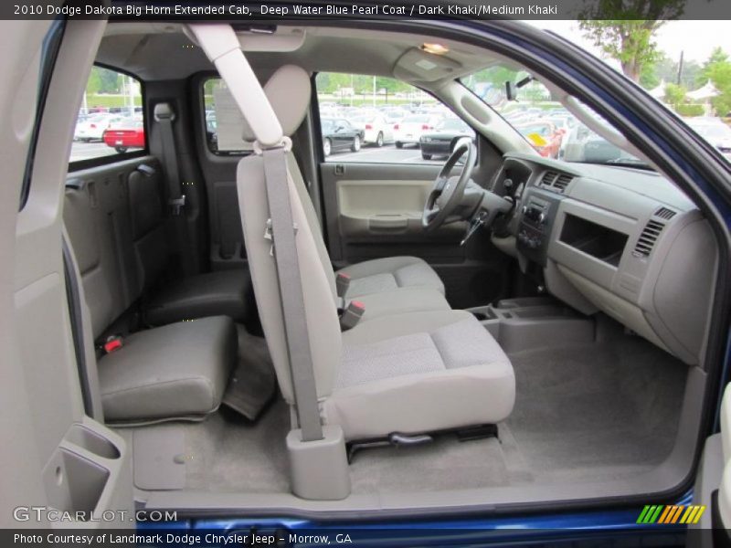Deep Water Blue Pearl Coat / Dark Khaki/Medium Khaki 2010 Dodge Dakota Big Horn Extended Cab