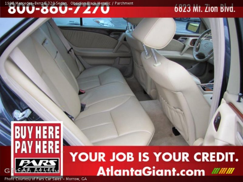 Obsidian Black Metallic / Parchment 1998 Mercedes-Benz E 320 Sedan
