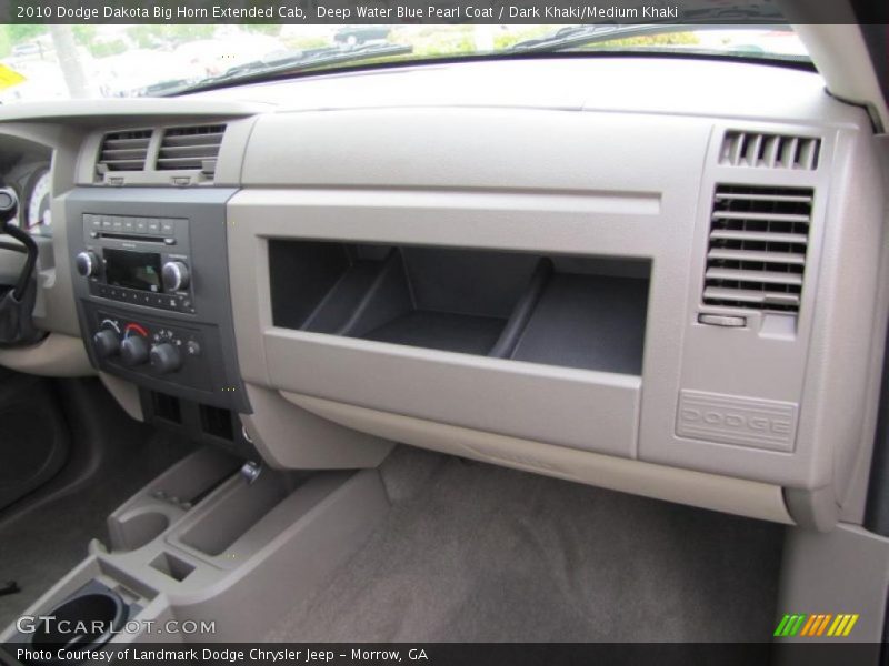 Deep Water Blue Pearl Coat / Dark Khaki/Medium Khaki 2010 Dodge Dakota Big Horn Extended Cab