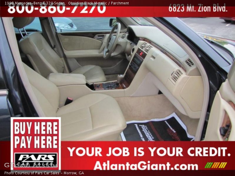Obsidian Black Metallic / Parchment 1998 Mercedes-Benz E 320 Sedan