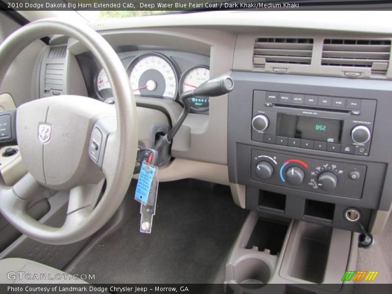 Deep Water Blue Pearl Coat / Dark Khaki/Medium Khaki 2010 Dodge Dakota Big Horn Extended Cab