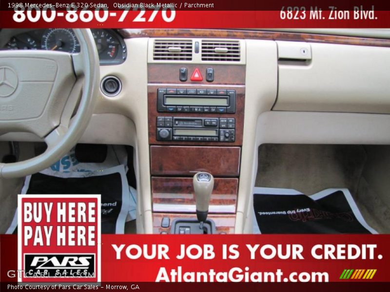 Obsidian Black Metallic / Parchment 1998 Mercedes-Benz E 320 Sedan