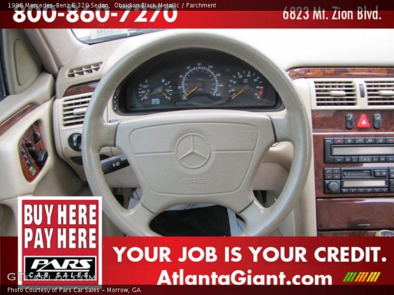 Obsidian Black Metallic / Parchment 1998 Mercedes-Benz E 320 Sedan