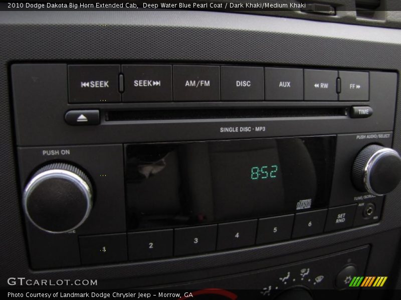 Deep Water Blue Pearl Coat / Dark Khaki/Medium Khaki 2010 Dodge Dakota Big Horn Extended Cab