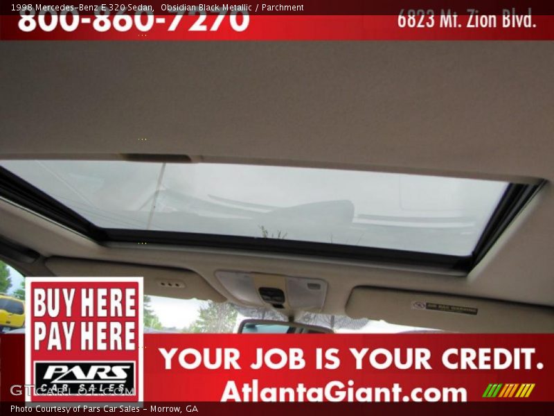 Obsidian Black Metallic / Parchment 1998 Mercedes-Benz E 320 Sedan