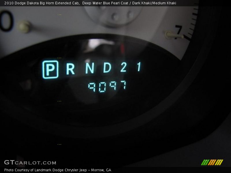 Deep Water Blue Pearl Coat / Dark Khaki/Medium Khaki 2010 Dodge Dakota Big Horn Extended Cab