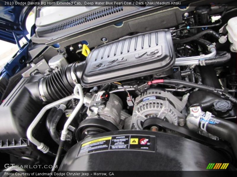 Deep Water Blue Pearl Coat / Dark Khaki/Medium Khaki 2010 Dodge Dakota Big Horn Extended Cab