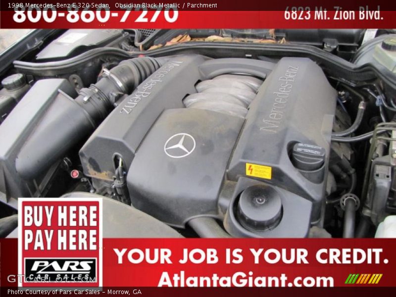 Obsidian Black Metallic / Parchment 1998 Mercedes-Benz E 320 Sedan