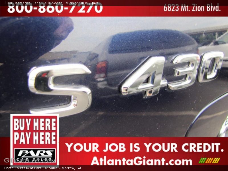 Midnight Blue / Java 2000 Mercedes-Benz S 430 Sedan