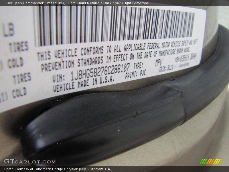 Light Khaki Metallic / Dark Khaki/Light Graystone 2006 Jeep Commander Limited 4x4