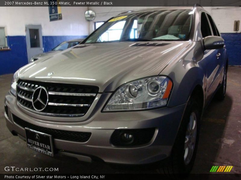 Pewter Metallic / Black 2007 Mercedes-Benz ML 350 4Matic