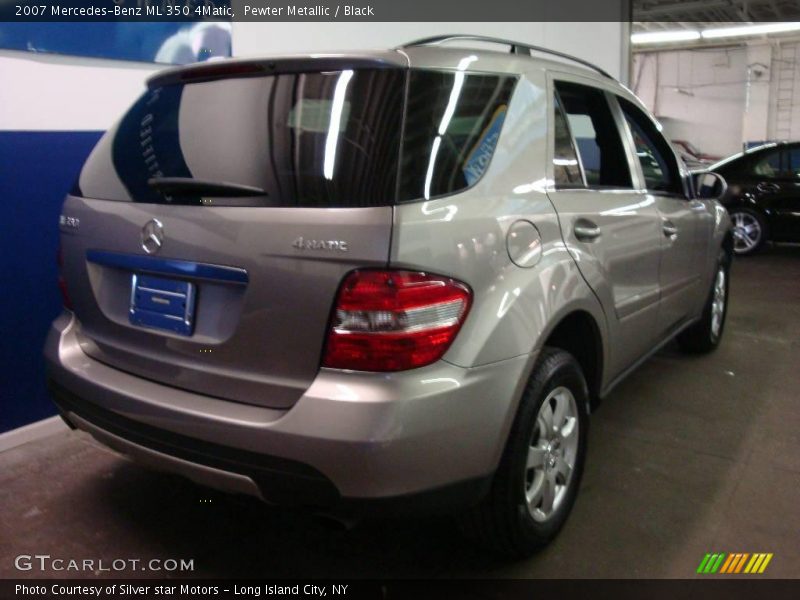 Pewter Metallic / Black 2007 Mercedes-Benz ML 350 4Matic