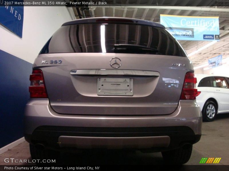 Pewter Metallic / Black 2007 Mercedes-Benz ML 350 4Matic