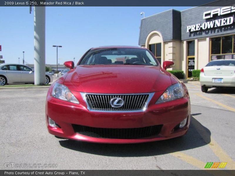 Matador Red Mica / Black 2009 Lexus IS 250