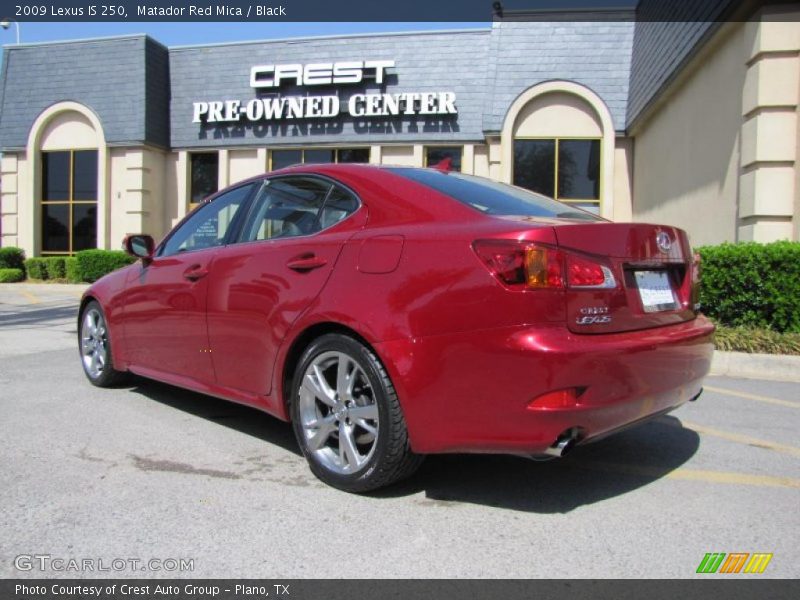 Matador Red Mica / Black 2009 Lexus IS 250